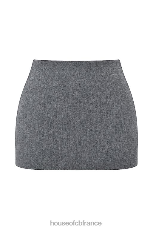 House of CB mini-jupe trapèze gris jessamine N888H840 vêtements