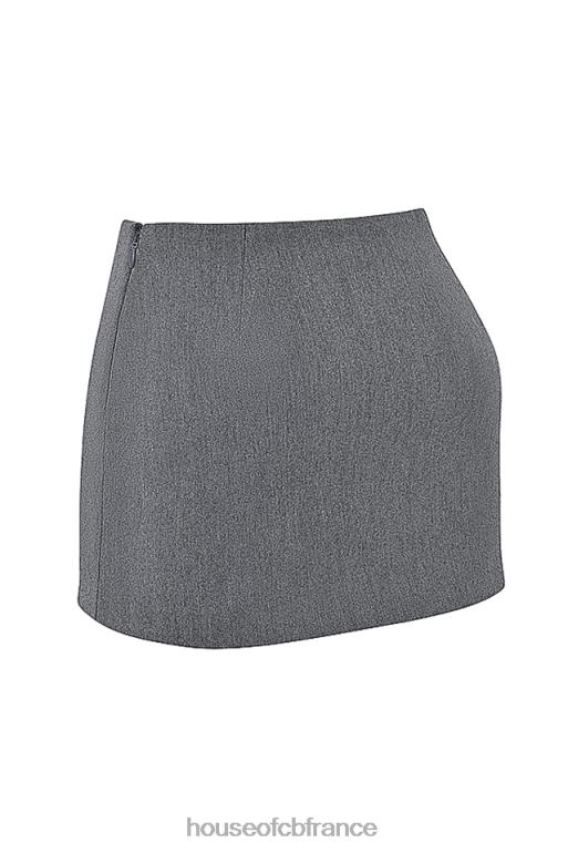House of CB mini-jupe trapèze gris jessamine N888H840 vêtements