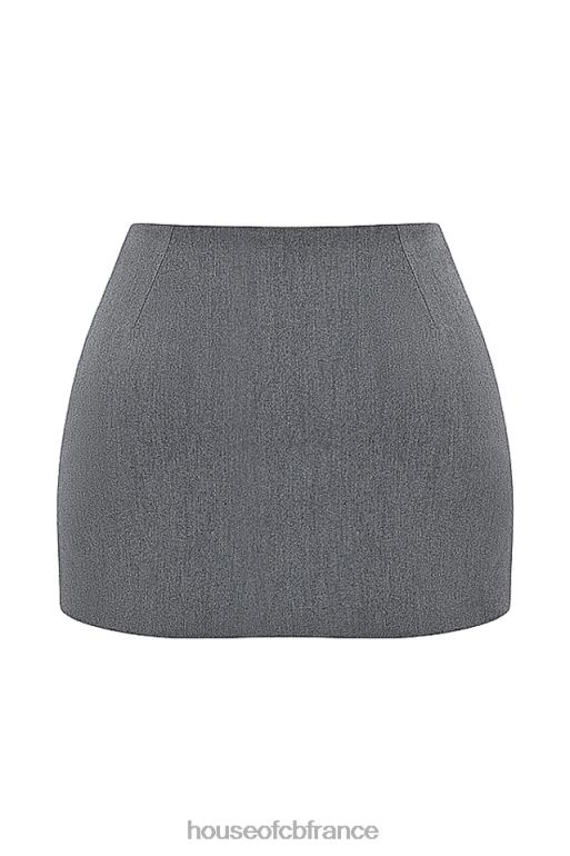 House of CB mini-jupe trapèze gris jessamine N888H840 vêtements