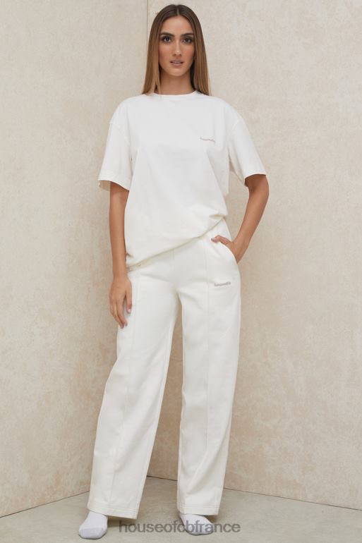 House of CB Dina - Pantalon de survêtement coupe droite blanc cassé N888H1002 vêtements