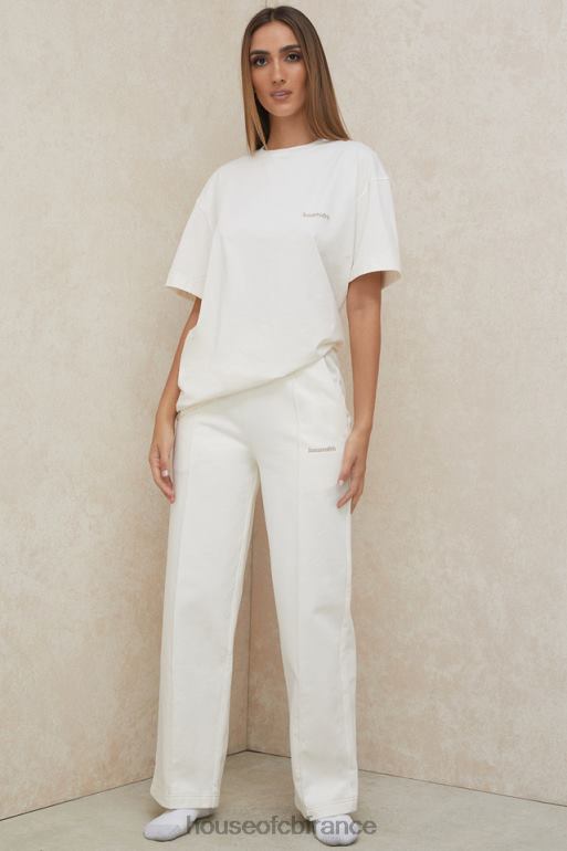 House of CB Dina - Pantalon de survêtement coupe droite blanc cassé N888H1002 vêtements