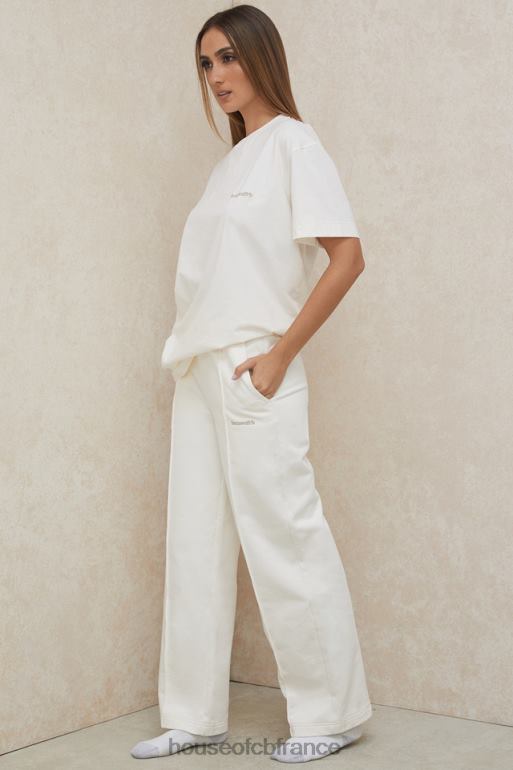 House of CB Dina - Pantalon de survêtement coupe droite blanc cassé N888H1002 vêtements