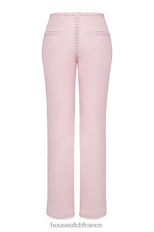 House of CB Pantalon à lacets en cuir vegan pêche Elliot N888H844 vêtements