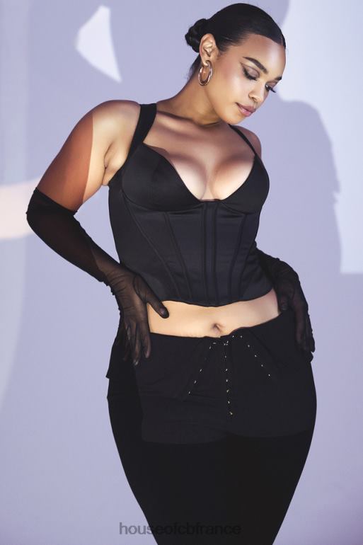 House of CB ava pantalon noir plié sur le devant N888H956 vêtements