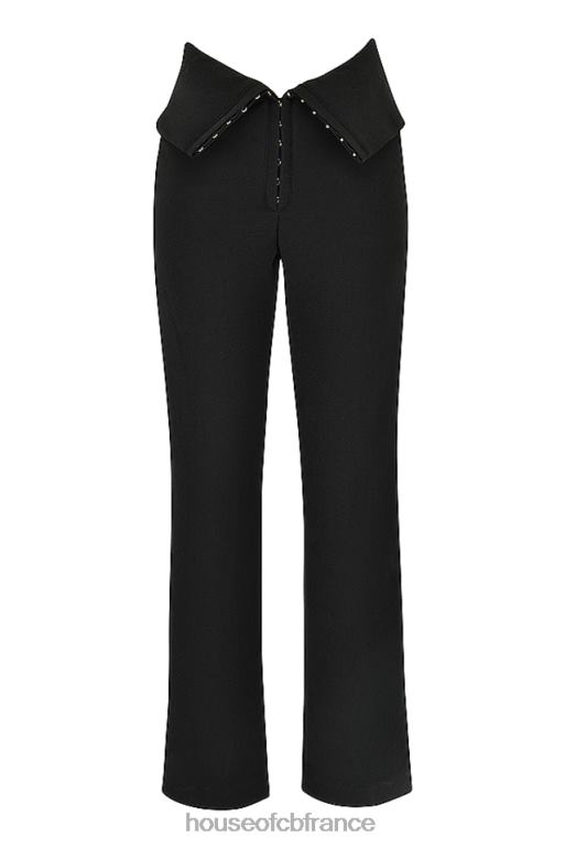House of CB ava pantalon noir plié sur le devant N888H956 vêtements