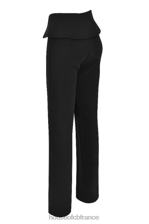 House of CB ava pantalon noir plié sur le devant N888H956 vêtements