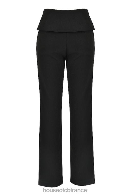 House of CB ava pantalon noir plié sur le devant N888H956 vêtements