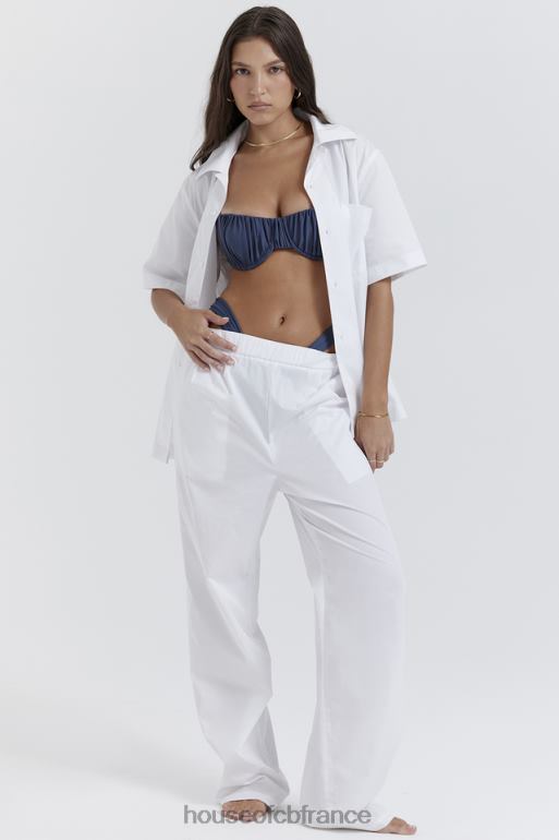 House of CB pantalon Reno blanc coupe décontractée N888H853 vêtements