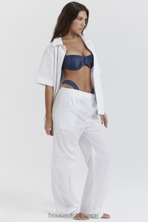 House of CB pantalon Reno blanc coupe décontractée N888H853 vêtements