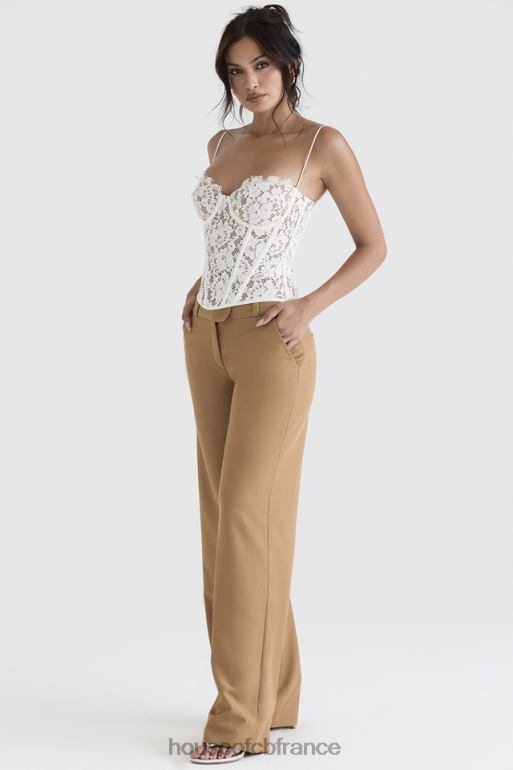 House of CB pantalon ajusté décontracté cameron caramel N888H907 vêtements