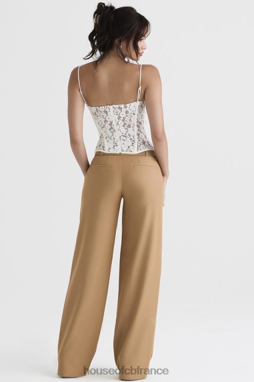 House of CB pantalon ajusté décontracté cameron caramel N888H907 vêtements