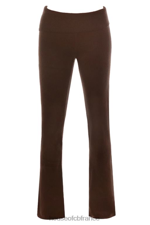House of CB pantalon ama en cachemire mélangé chocolat N888H826 vêtements