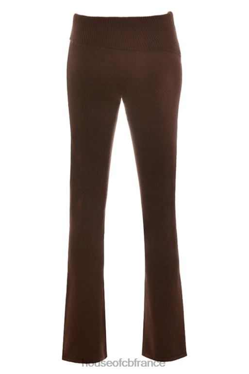 House of CB pantalon ama en cachemire mélangé chocolat N888H826 vêtements