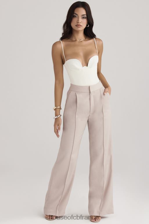 House of CB pantalon ample beige alivia N888H926 vêtements