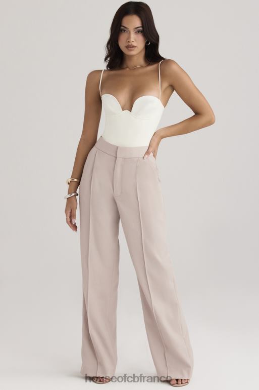 House of CB pantalon ample beige alivia N888H926 vêtements