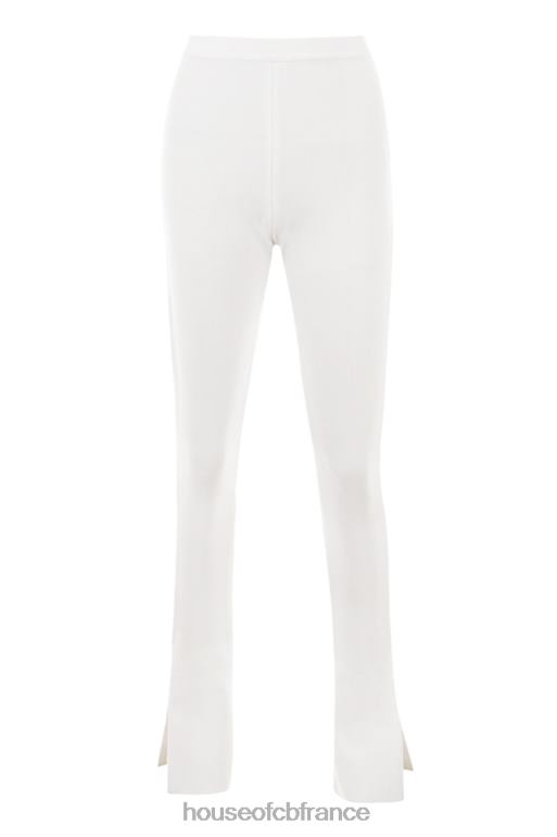 House of CB pantalon bandage taille haute blanc Gloriette N888H964 vêtements