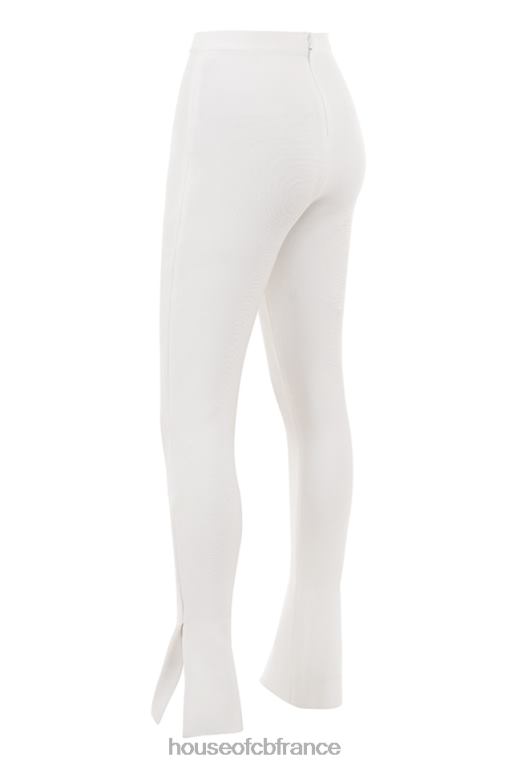 House of CB pantalon bandage taille haute blanc Gloriette N888H964 vêtements