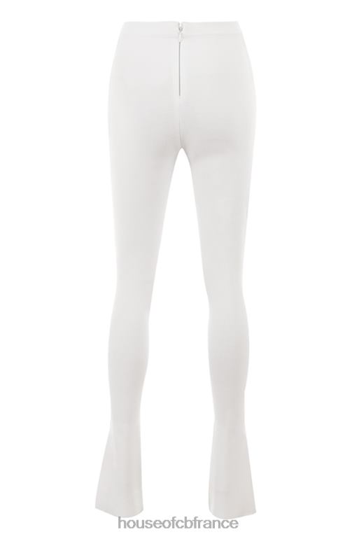 House of CB pantalon bandage taille haute blanc Gloriette N888H964 vêtements