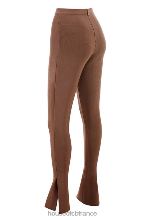 House of CB pantalon bandage taille haute chocolat gloriette N888H966 vêtements
