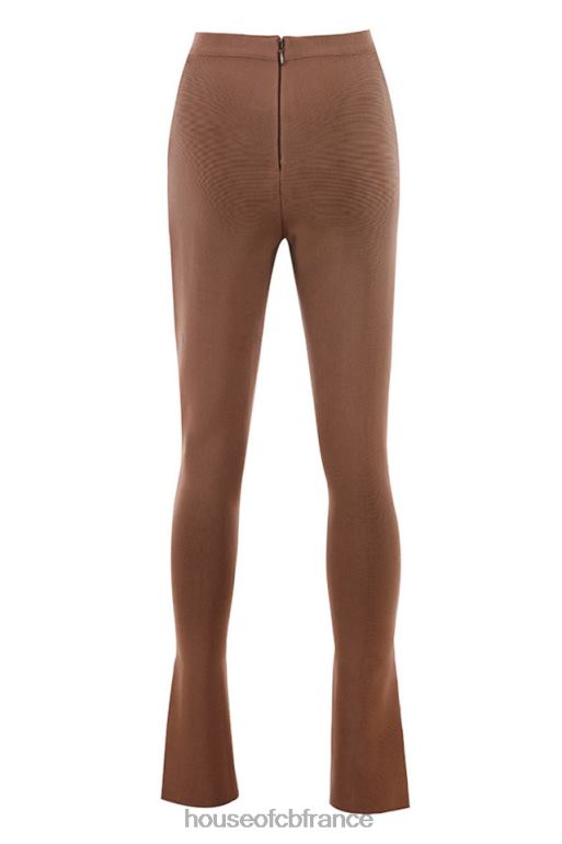 House of CB pantalon bandage taille haute chocolat gloriette N888H966 vêtements
