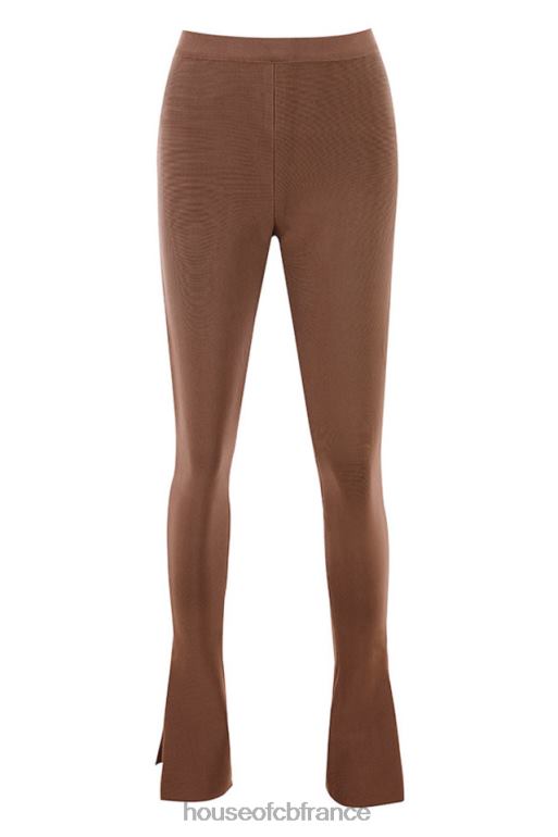 House of CB pantalon bandage taille haute chocolat gloriette N888H966 vêtements