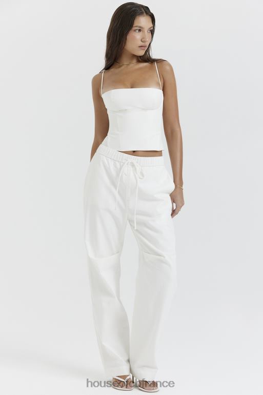 House of CB pantalon cargo blanc Luna N888H855 vêtements