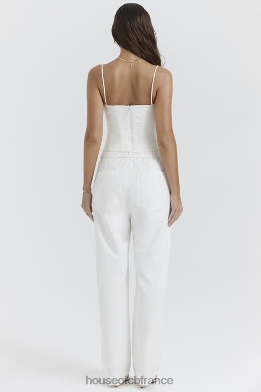House of CB pantalon cargo blanc Luna N888H855 vêtements