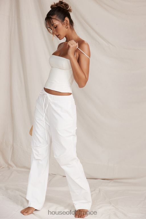 House of CB pantalon cargo blanc Luna N888H855 vêtements