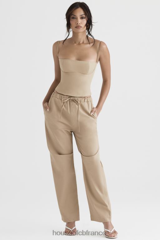 House of CB pantalon cargo luna camel N888H913 vêtements