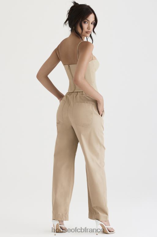 House of CB pantalon cargo luna camel N888H913 vêtements