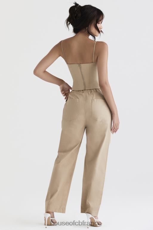 House of CB pantalon cargo luna camel N888H913 vêtements