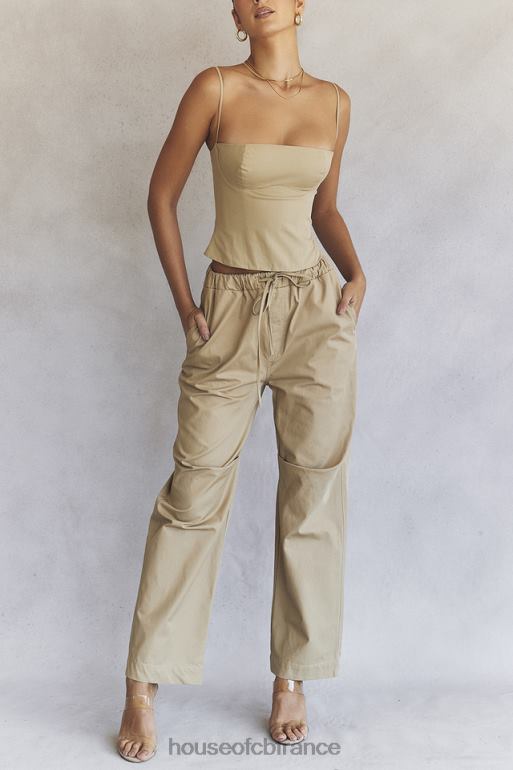 House of CB pantalon cargo luna camel N888H913 vêtements