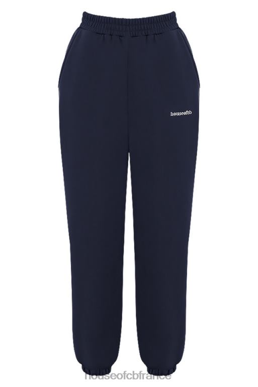 House of CB pantalon de jogging brossé bleu marine nuage N888H997 vêtements