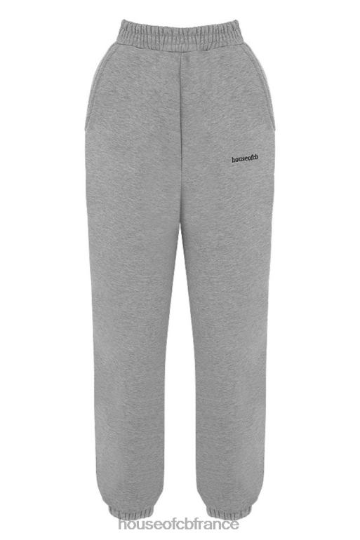 House of CB pantalon de jogging brossé gris nuage N888H1006 vêtements