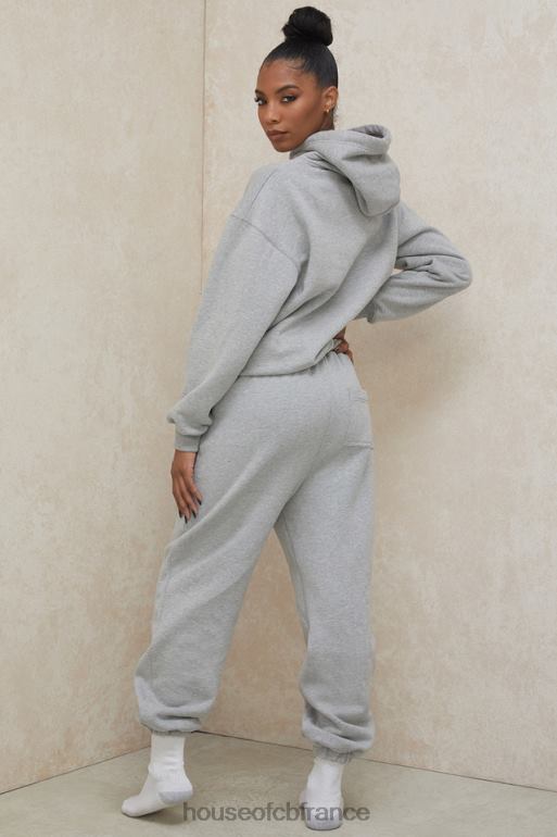 House of CB pantalon de jogging brossé gris nuage N888H1006 vêtements