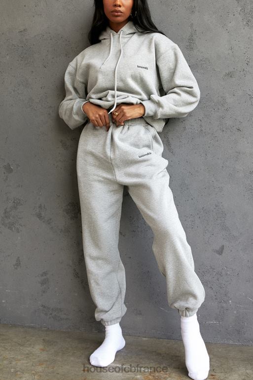House of CB pantalon de jogging brossé gris nuage N888H1006 vêtements