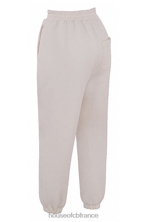 House of CB pantalon de jogging dos en molleton blanc cassé ciel N888H999 vêtements