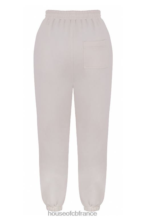 House of CB pantalon de jogging dos en molleton blanc cassé ciel N888H999 vêtements