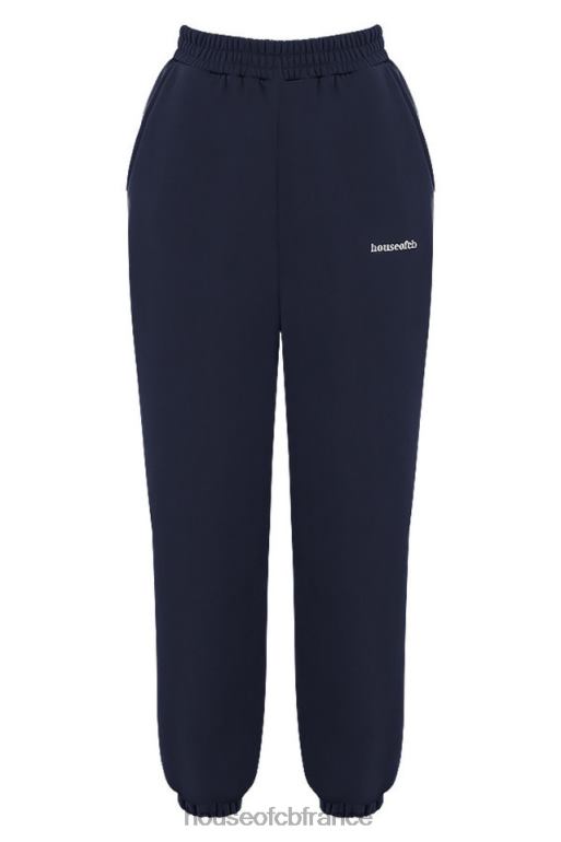 House of CB pantalon de jogging dos en molleton bleu marine ciel N888H1007 vêtements