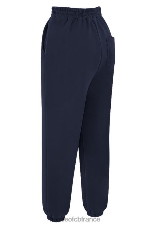 House of CB pantalon de jogging dos en molleton bleu marine ciel N888H1007 vêtements