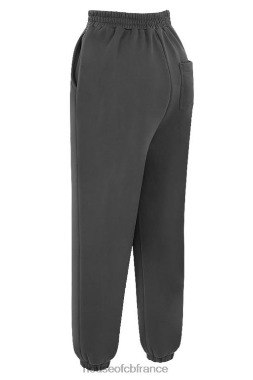 House of CB pantalon de jogging dos en molleton sky anthracite N888H998 vêtements