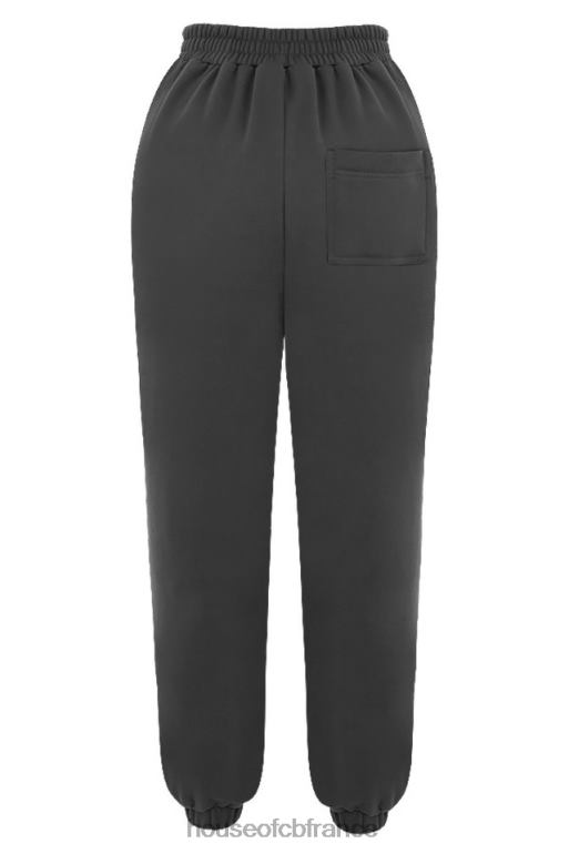 House of CB pantalon de jogging dos en molleton sky anthracite N888H998 vêtements