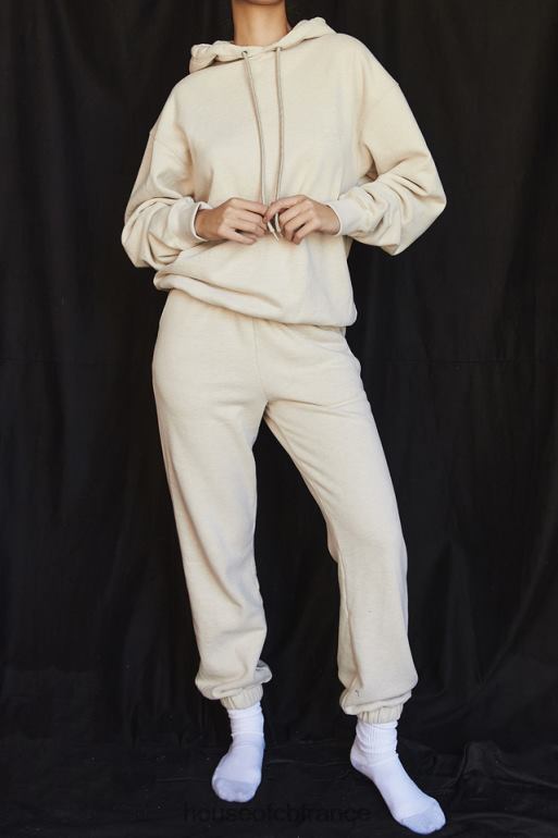 House of CB pantalon de jogging à dos en polaire sky avoine N888H953 vêtements