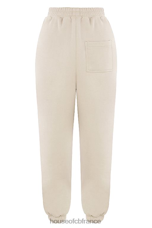 House of CB pantalon de jogging à dos en polaire sky avoine N888H953 vêtements