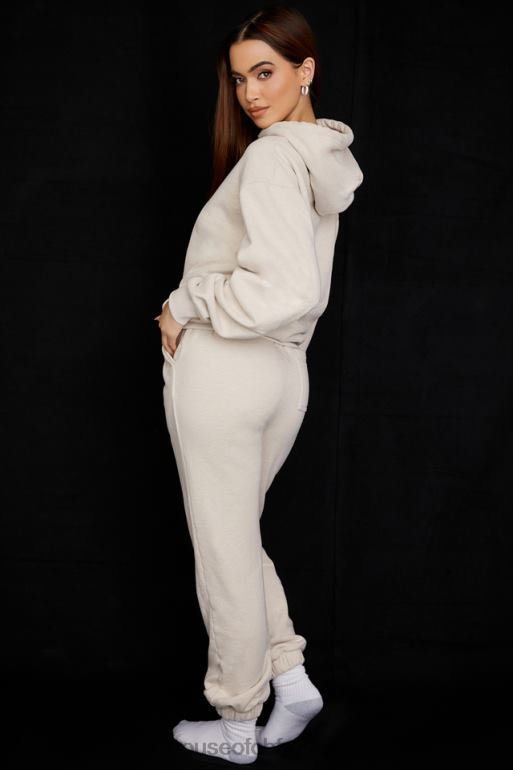 House of CB pantalon de jogging à dos en polaire sky avoine N888H953 vêtements