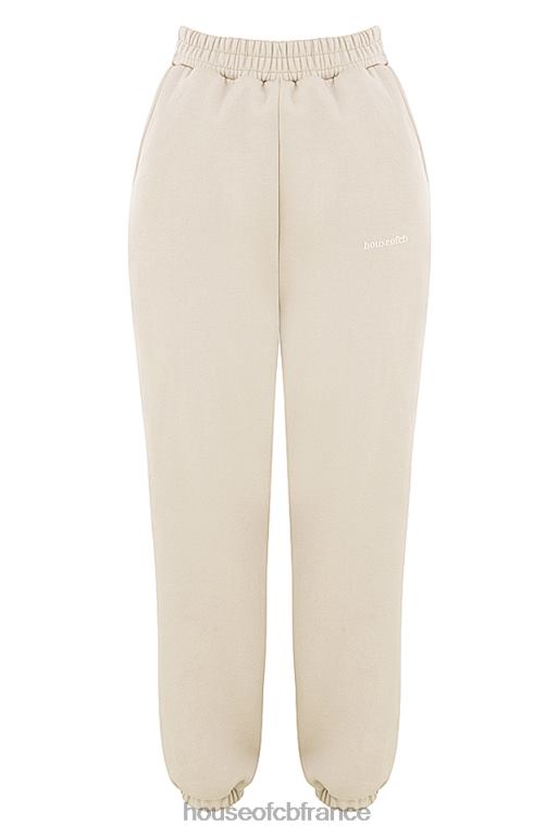 House of CB pantalon de jogging à dos en polaire sky avoine N888H953 vêtements