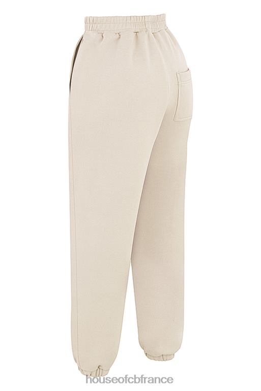 House of CB pantalon de jogging à dos en polaire sky avoine N888H953 vêtements