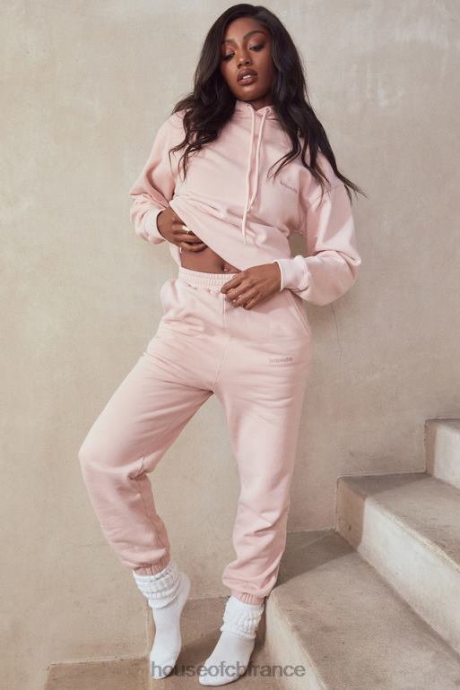 House of CB pantalon de jogging à dos en polaire sky blush N888H976 vêtements