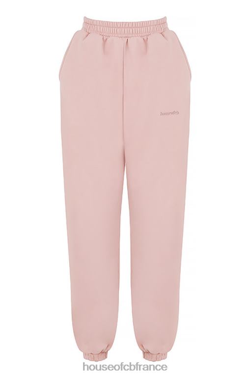 House of CB pantalon de jogging à dos en polaire sky blush N888H976 vêtements