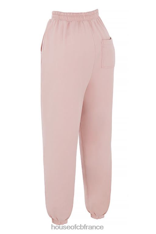 House of CB pantalon de jogging à dos en polaire sky blush N888H976 vêtements